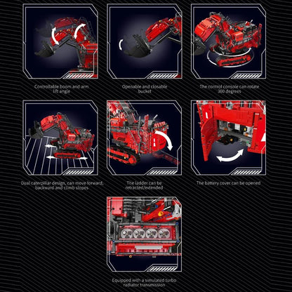 Mould King 17070 17071R 9800 RC Excavator - Technic Building Blocks Set