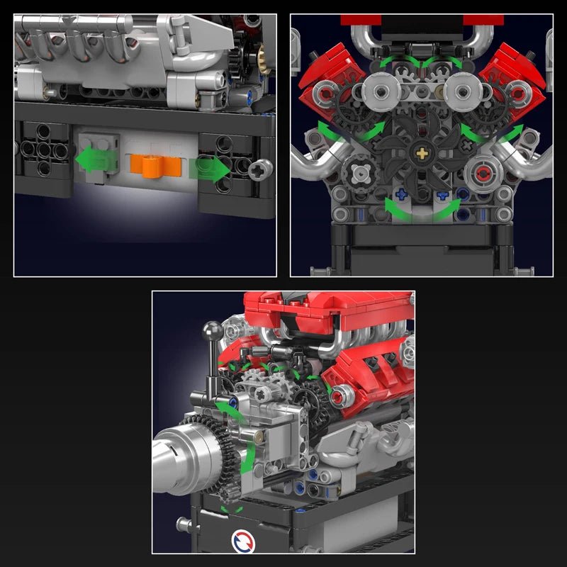 Mould King 10204 V8 Racing Engine