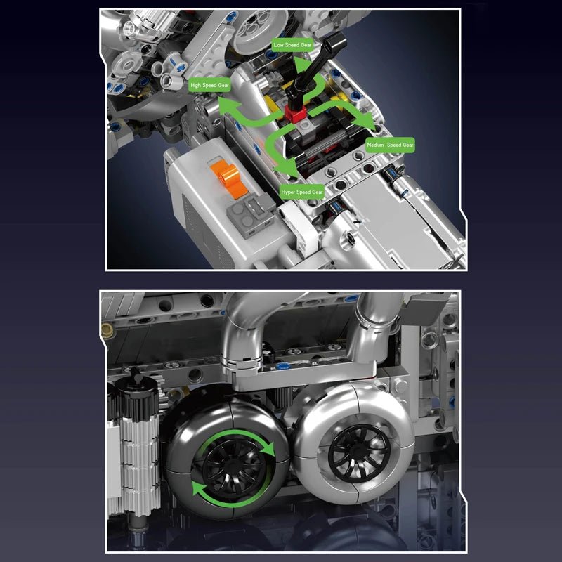 Mould King 10201 W16 Supercar Engine