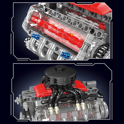 Mould King 10171 - Motorized V8 Engine Building Kit