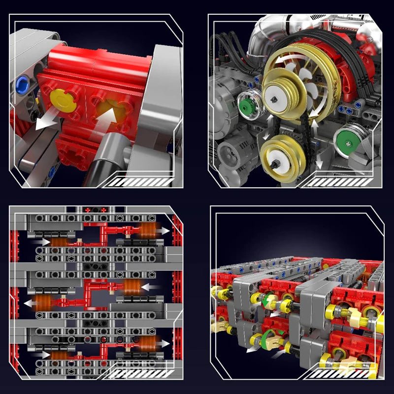 Mould King 10181 Motorized Flat Engine