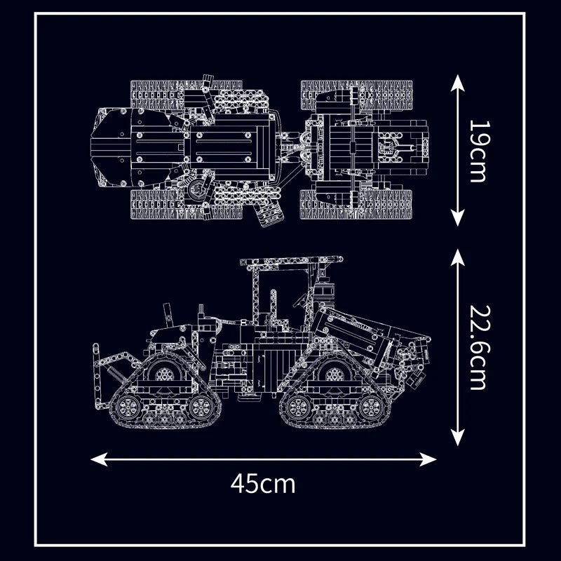 Mould King 18020 RC Pneumatic Crawler Tractor