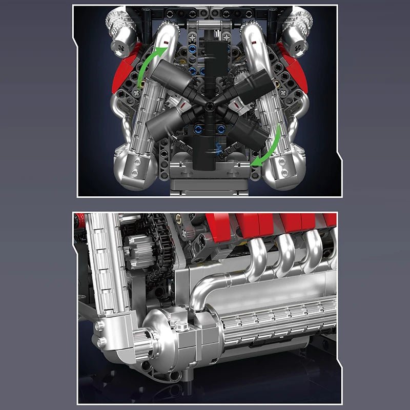 Mould King 10203 V8 Engine - Technical Building Block Set