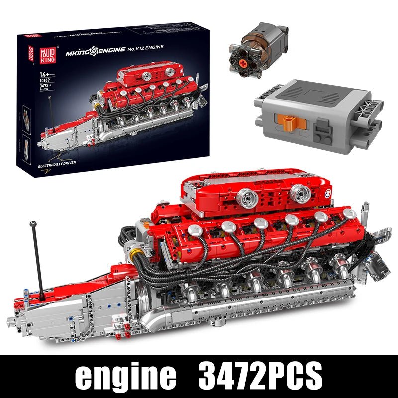 Mould King 10169 V12 Engine - Technical Building Block Set