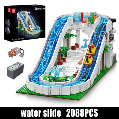 Mould King 11021 - Motorized Water Slide Roller Coaster Building Set