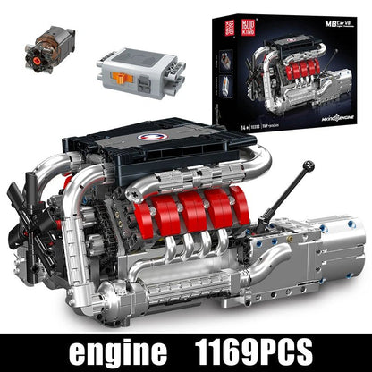 Mould King 10203 V8 Engine - Technical Building Block Set
