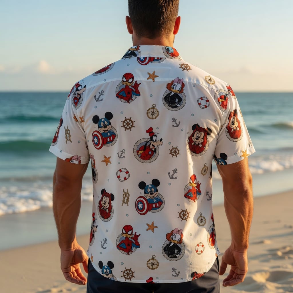 Nautical Heroes Premium Hawaiian Shirt - Mouse Shield Hero & Superhero Friends