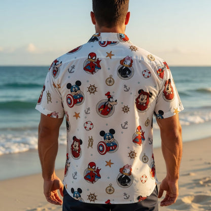 Nautical Heroes Premium Hawaiian Shirt - Mouse Shield Hero & Superhero Friends